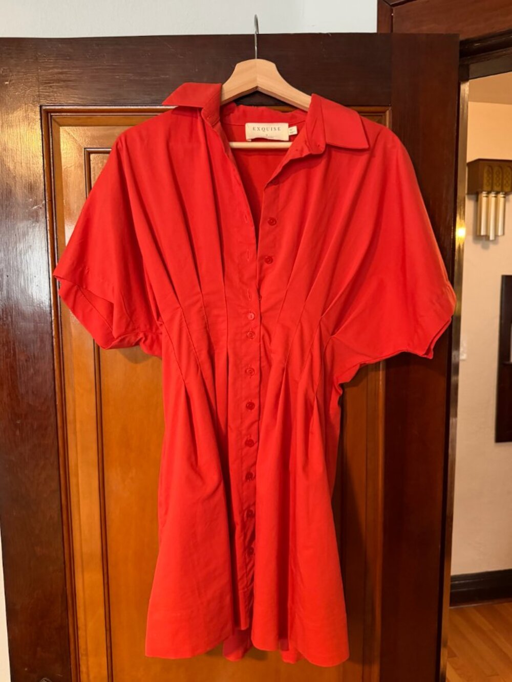 Anthropologie Exquise Mini Tobie Dress Red size Small - Picture 4 of 5